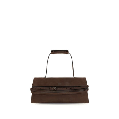 Moschino Braune Kalbsleder Bos Taurus Schultertasche
