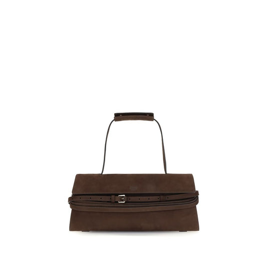 Moschino Braune Kalbsleder Bos Taurus Schultertasche