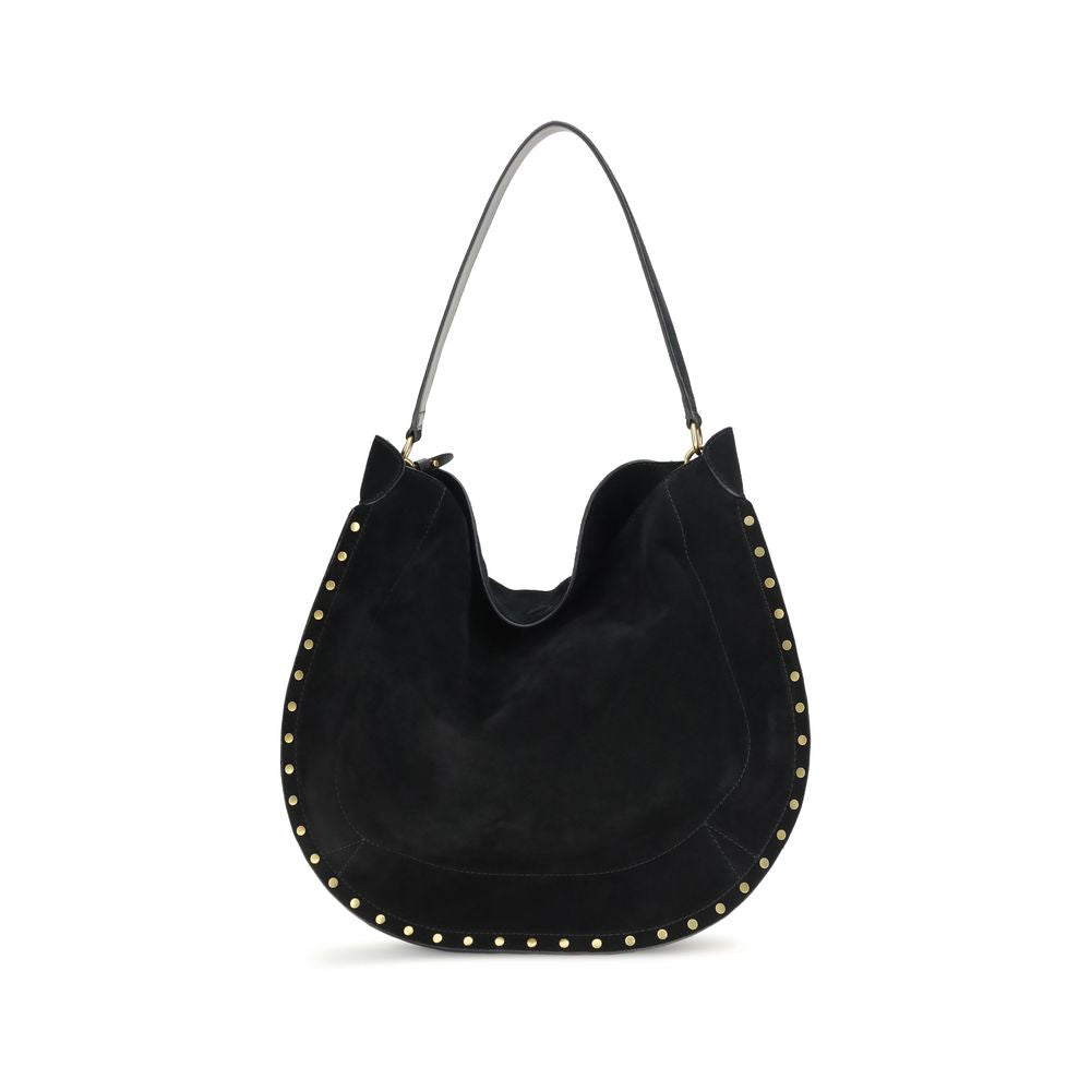 Isabel Marant Schwarze Bos Taurus Kalbsleder Schultertasche