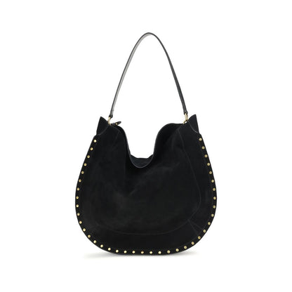 Isabel Marant Schwarze Bos Taurus Kalbsleder Schultertasche