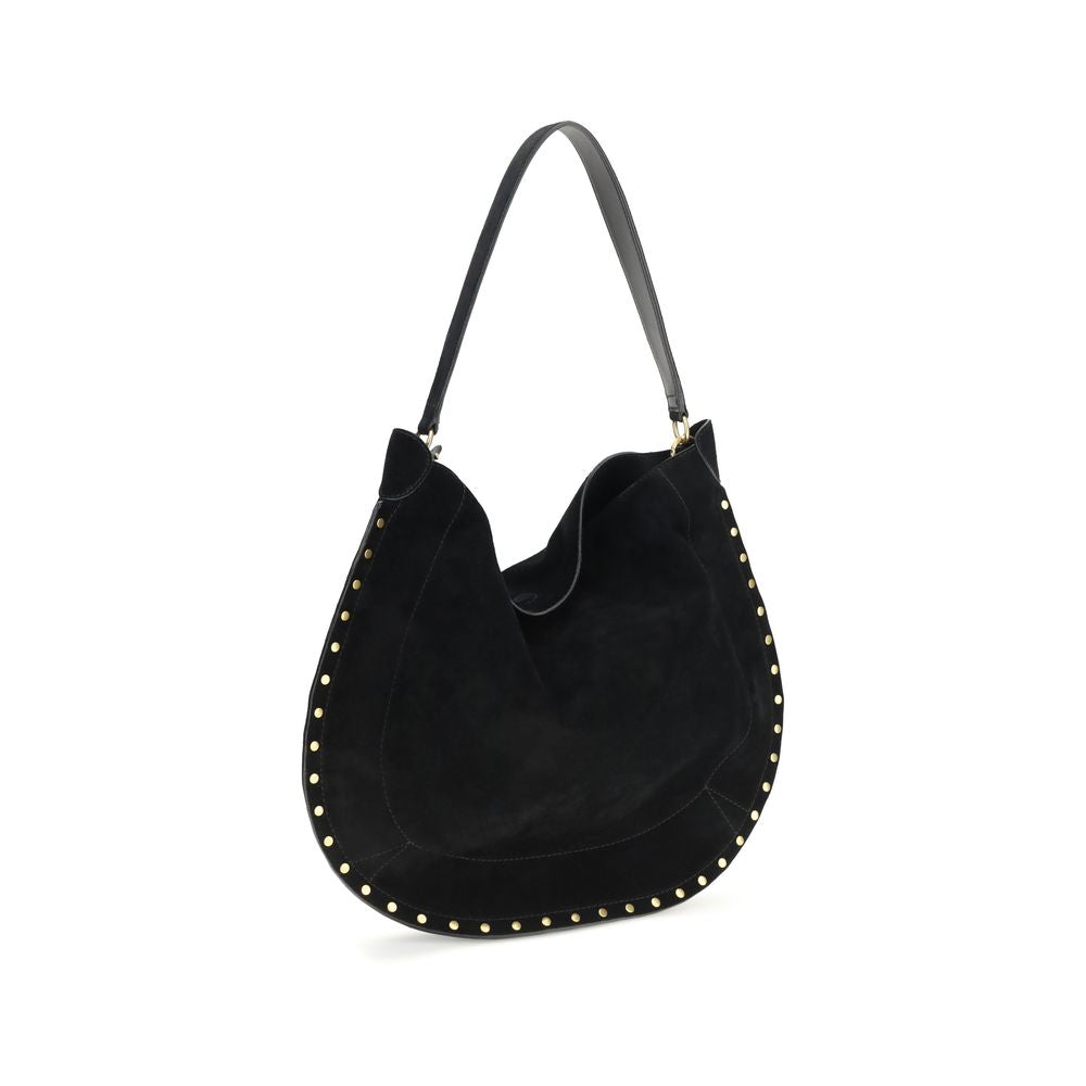 Isabel Marant Schwarze Bos Taurus Kalbsleder Schultertasche