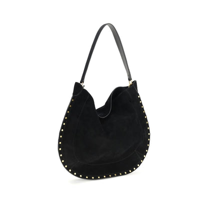 Isabel Marant Schwarze Bos Taurus Kalbsleder Schultertasche