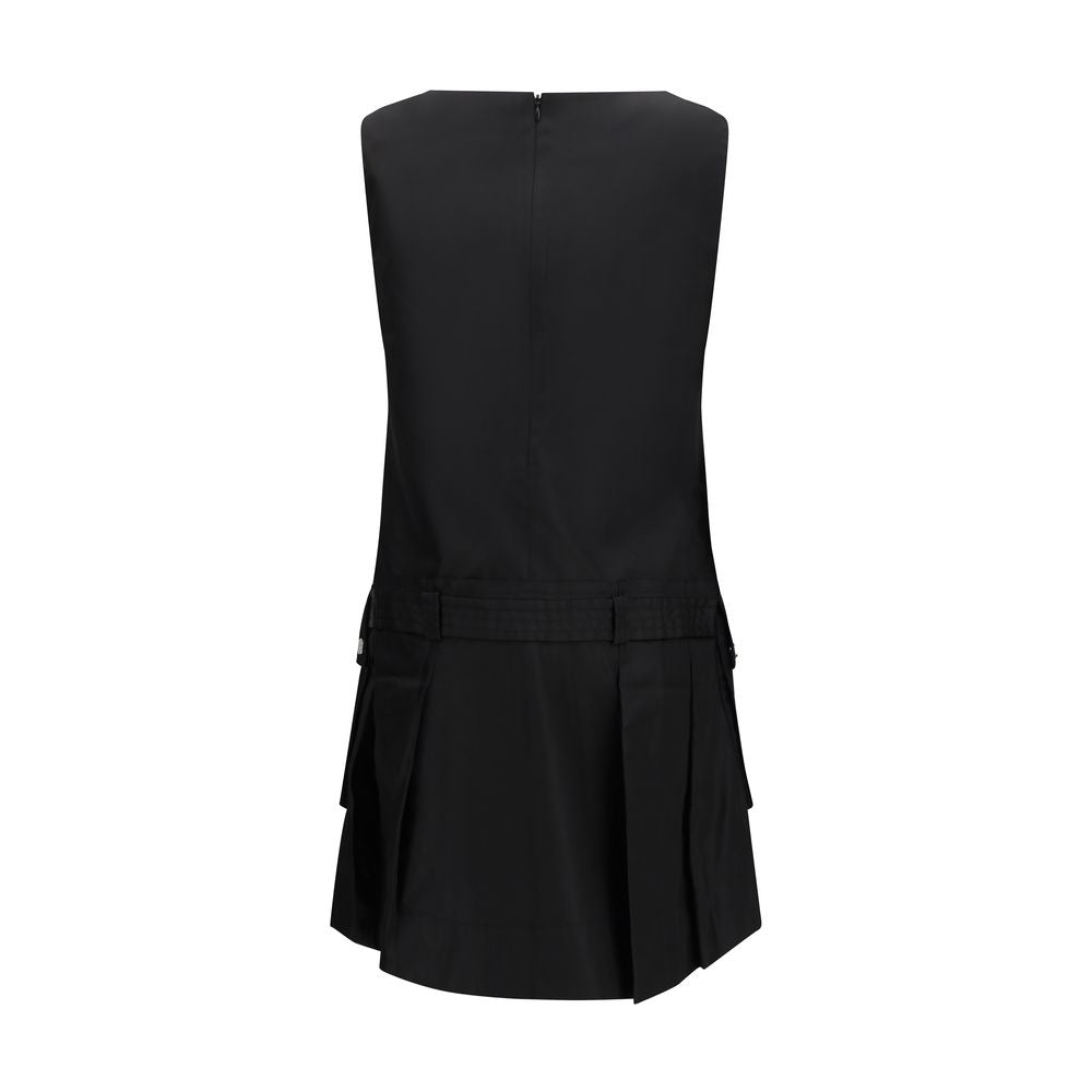 Ganni Schwarzes Freizeitkleid aus recyceltem Polyamid