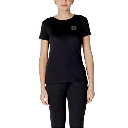 Armani Exchange Schwarzes Baumwoll-T-Shirt