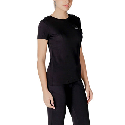 Armani Exchange Schwarzes Baumwoll-T-Shirt