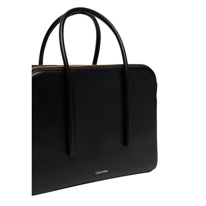 Calvin Klein Schwarze Lederhandtasche
