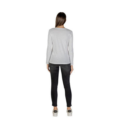 Armani Exchange Weißes Langarm-T-Shirt aus Baumwolle
