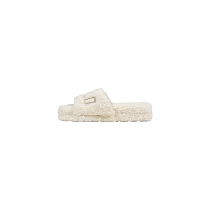 Ralph Lauren Cremefarbene Textil-Slipper