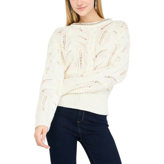Liu Jo Weißes Marabou-Sweatshirt – Produktansicht 1 | Arca Lucia