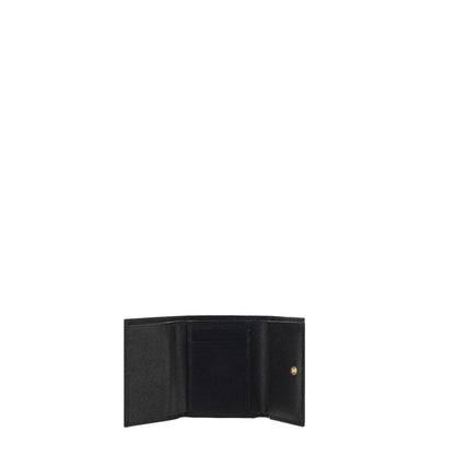 Dolce & Gabbana Schwarzes Kalbsleder Bos Taurus Portemonnaie