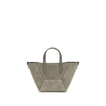 Brunello Cucinelli Braune Kalbsleder Bos Taurus Schultertasche