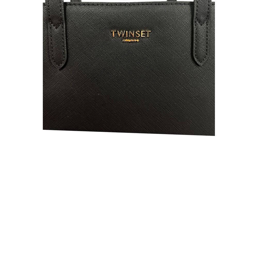 Twinset Schwarze Schultertasche aus PU für Damen