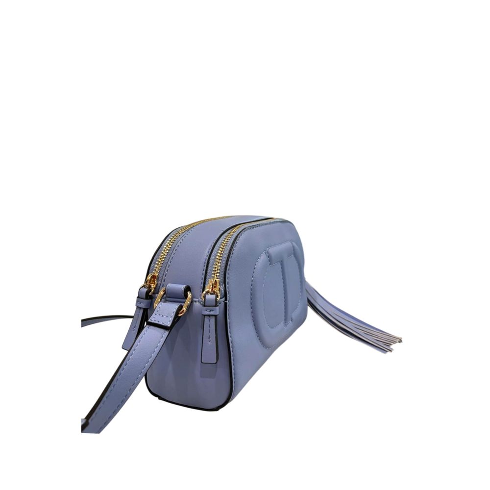 Twinset Damen Umhängetasche aus blauem PU