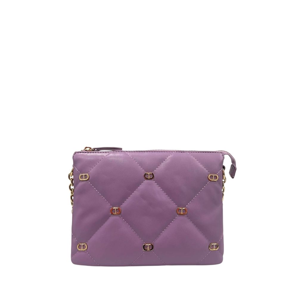 Twinset Lila Kunstleder-Umhängetasche für Damen