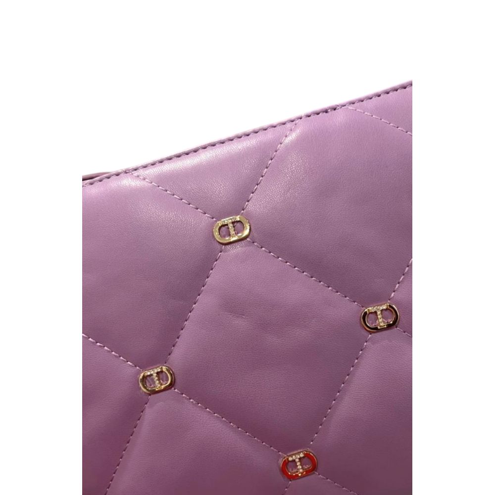 Twinset Lila Kunstleder-Umhängetasche für Damen