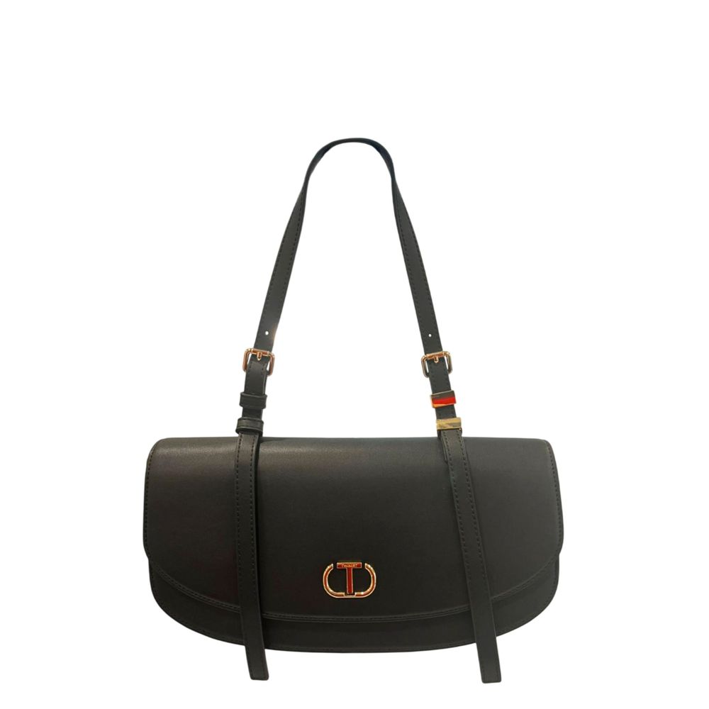 Twinset Schwarze Schultertasche aus PU für Damen