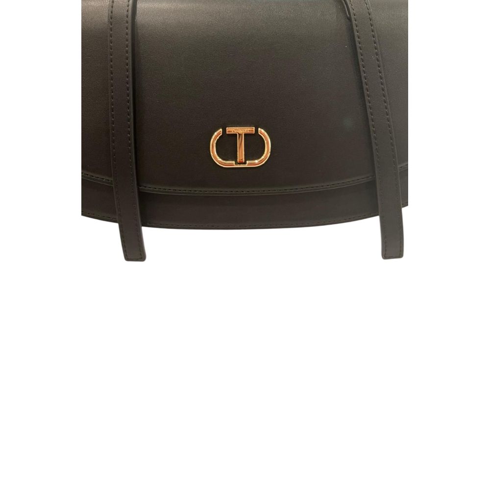 Twinset Schwarze Schultertasche aus PU für Damen