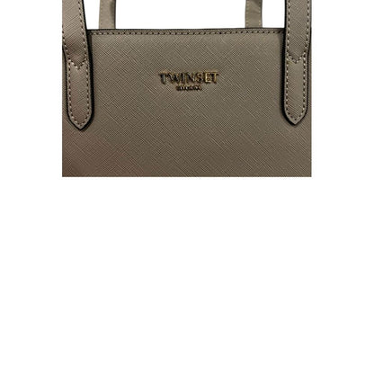 Twinset Graue Damen-Umhängetasche aus PU