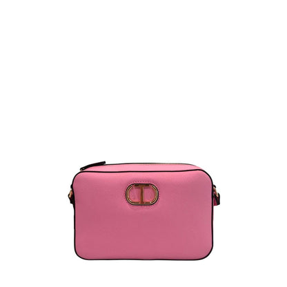 Twinset Pinke Damen-Umhängetasche aus PU