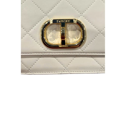 Twinset Beige PU Damen Umhängetasche