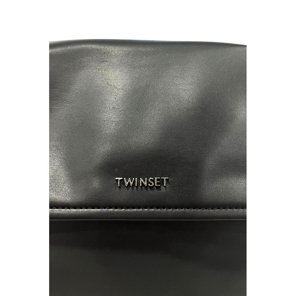 Twinset Schwarze Damen-Handtasche aus PU