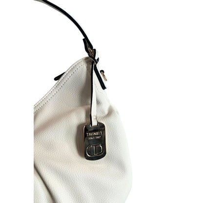 Twinset Weiße Damen-Umhängetasche aus PU