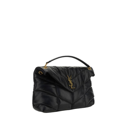 Saint Laurent Schwarze Lammleder-Schultertasche