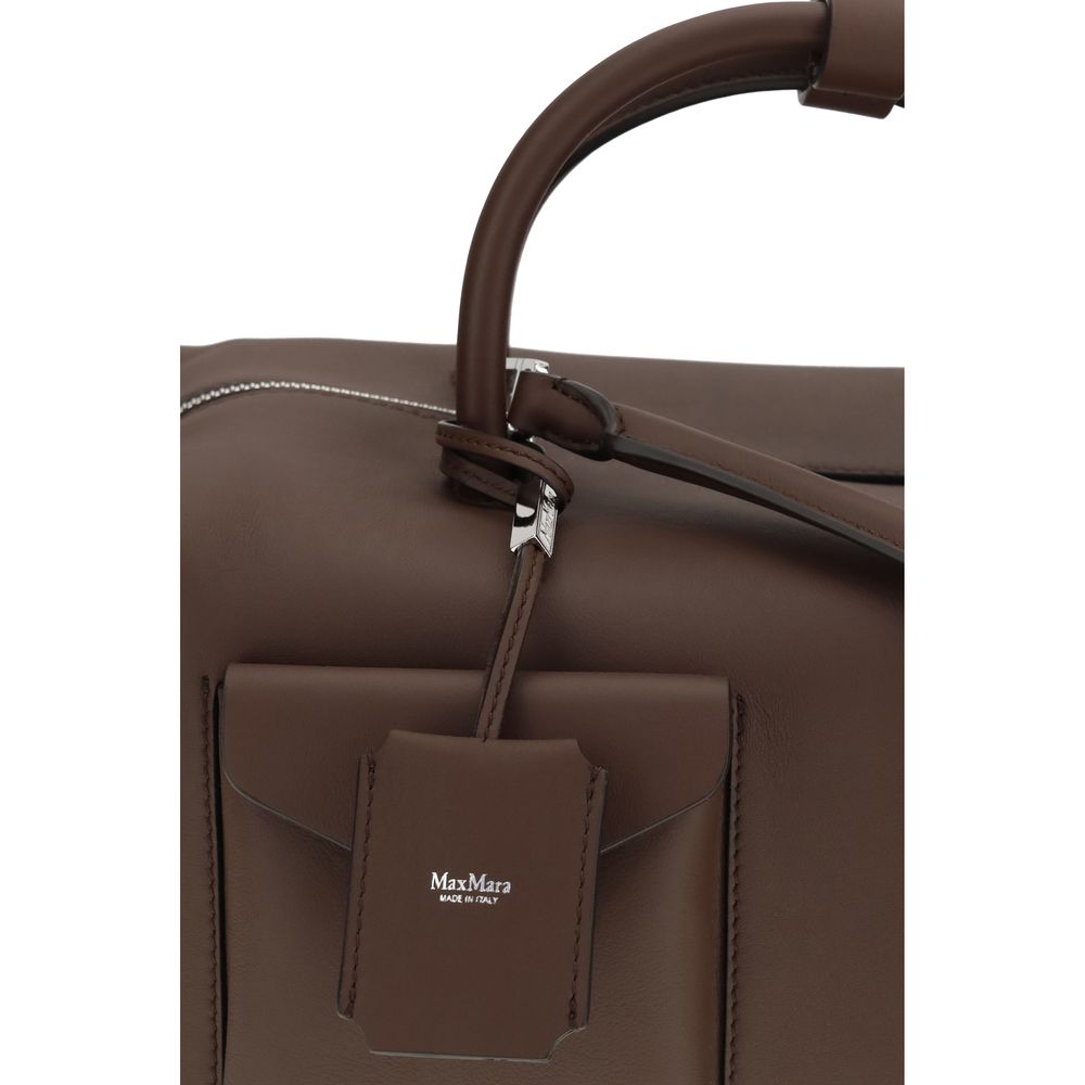 Max Mara Braune Kalbsleder Bos Taurus Handtasche