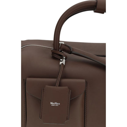 Max Mara Braune Kalbsleder Bos Taurus Handtasche