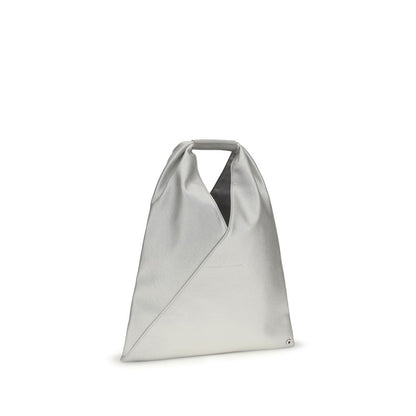 MM6 Silberne Handtasche aus Polyethylen