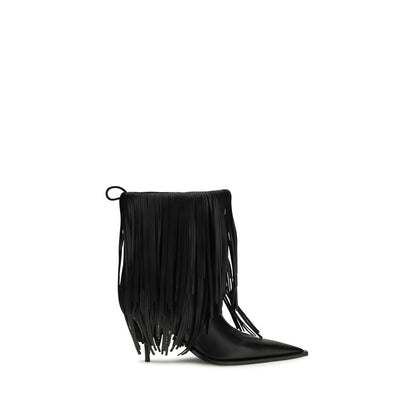 Balenciaga Schwarze Ankle Boots aus Kalbsleder Bos Taurus