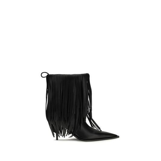 Balenciaga Schwarze Ankle Boots aus Kalbsleder Bos Taurus