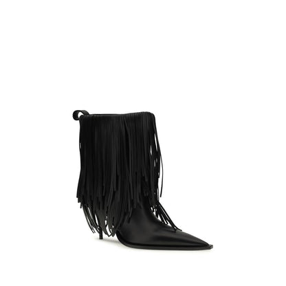 Balenciaga Schwarze Ankle Boots aus Kalbsleder Bos Taurus