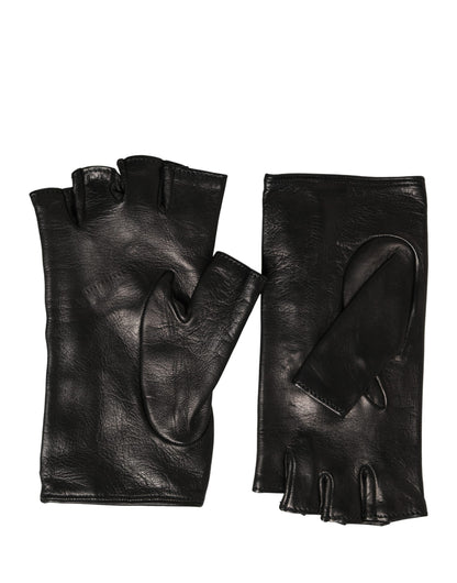 Dolce & Gabbana Muffole da donna nere decorate, lunghezza polso
