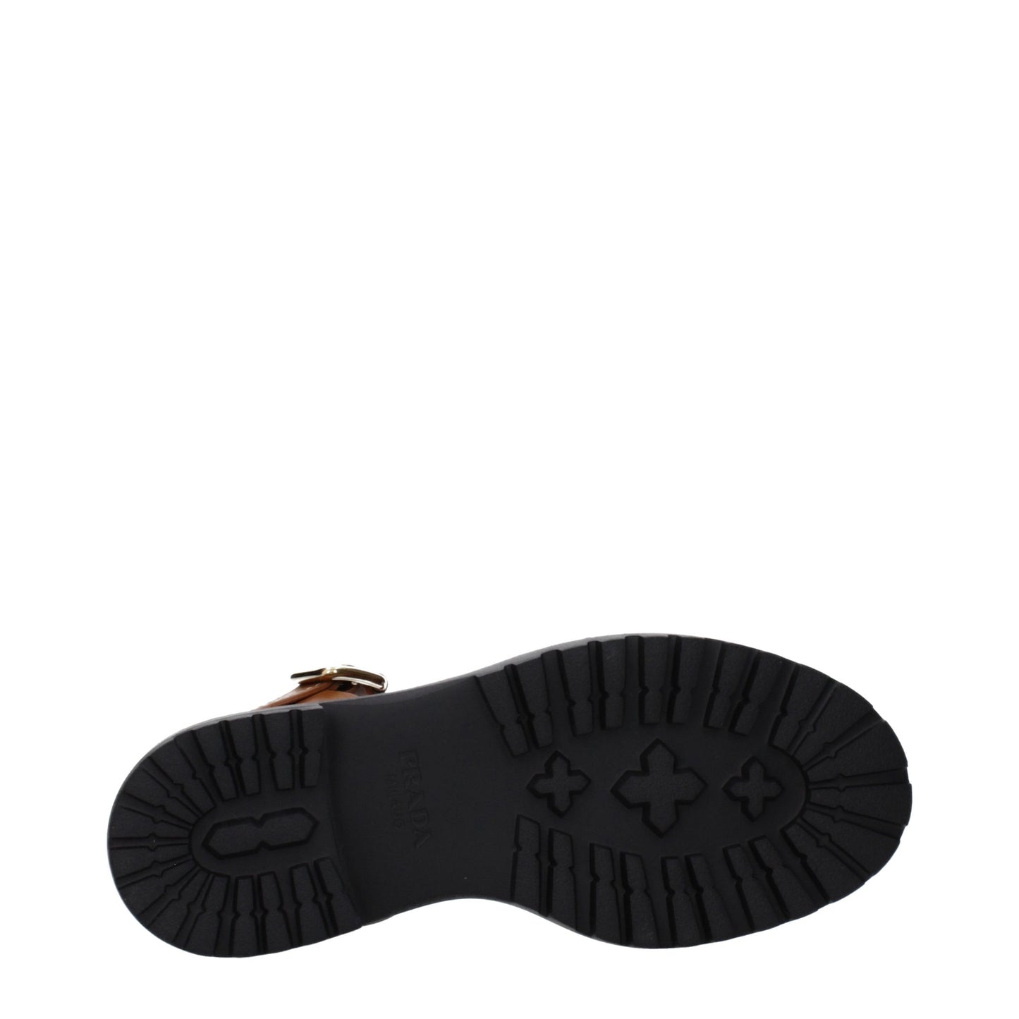 Prada Braune Leder-Plateau-Sandalen