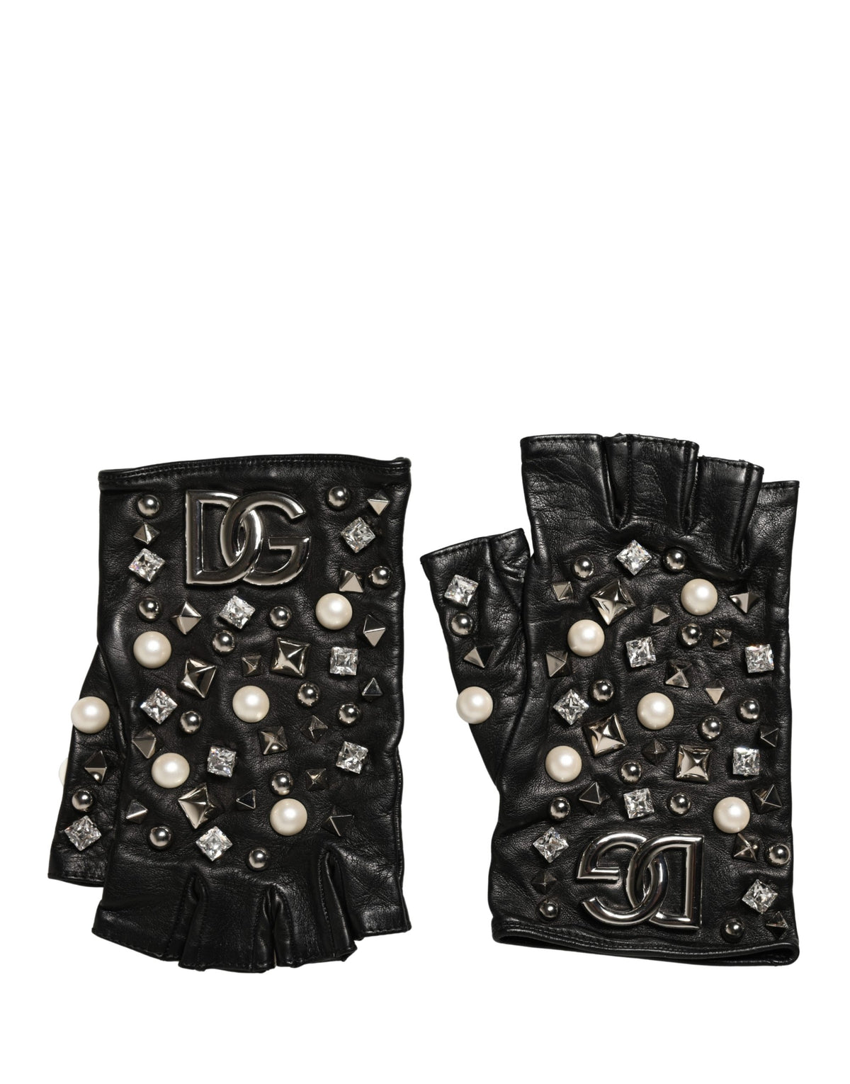 Dolce & Gabbana Black Women's Leather Gloves