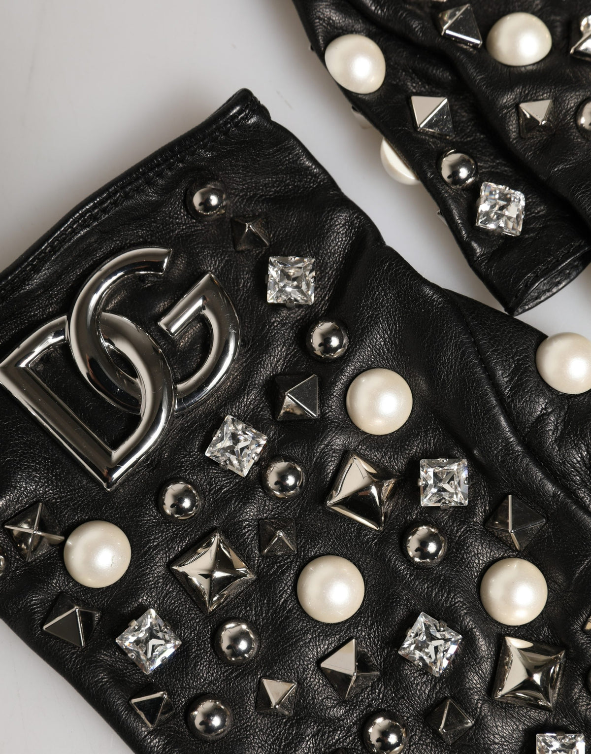 Dolce & Gabbana Black Women's Leather Gloves