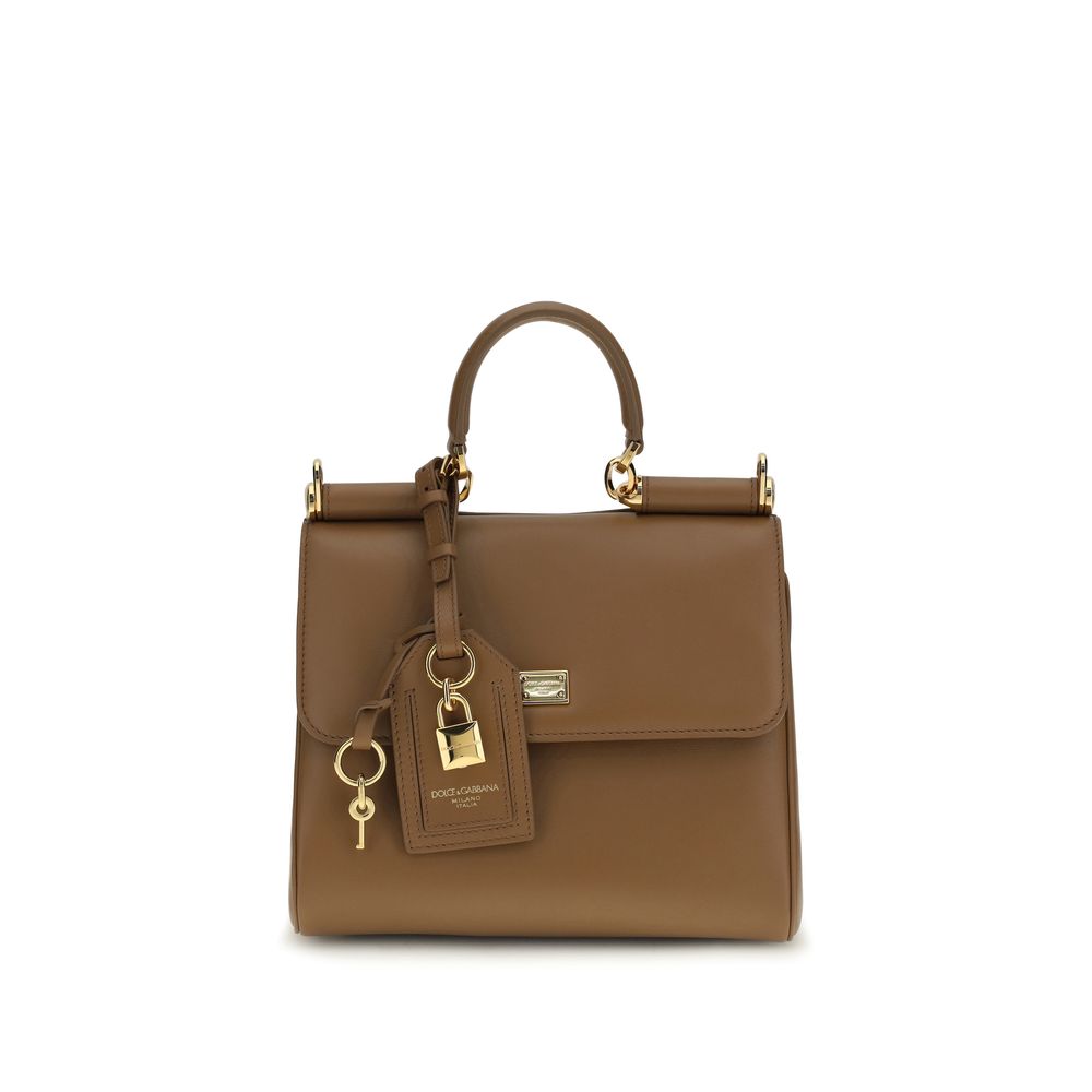 Dolce & Gabbana Braune Kalbsleder Bos Taurus Schultertasche
