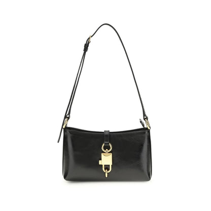 Dolce & Gabbana Schwarze Bos Taurus Kalbsleder Schultertasche