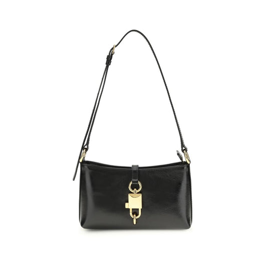 Dolce & Gabbana Schwarze Bos Taurus Kalbsleder Schultertasche