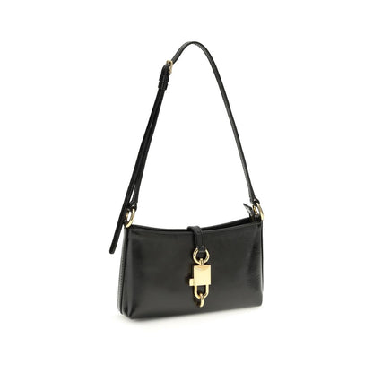 Dolce & Gabbana Schwarze Bos Taurus Kalbsleder Schultertasche