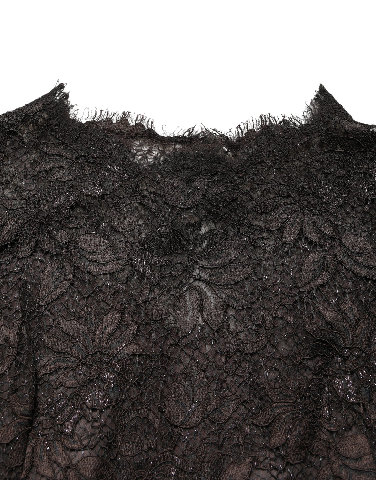 Dolce & Gabbana Schwarzes Etuikleid aus floraler Spitze