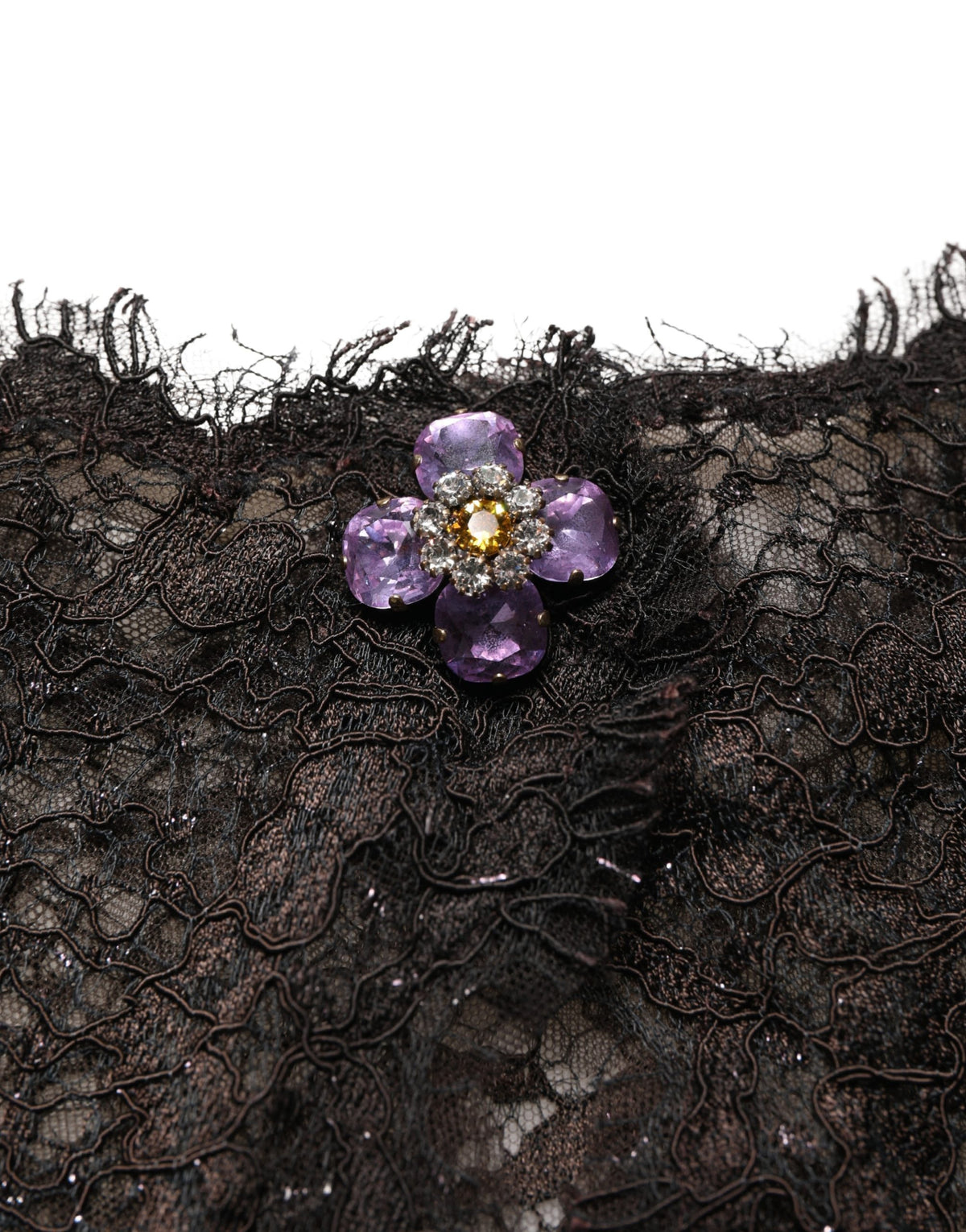 Dolce & Gabbana Schwarzes Etuikleid aus floraler Spitze
