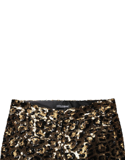 Dolce & Gabbana Gold Polyester Trousers
