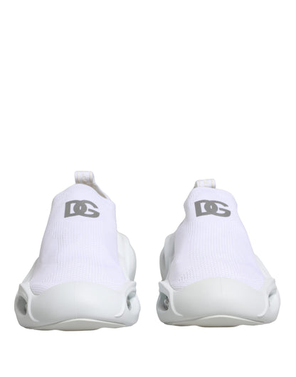 Dolce & Gabbana Weiß Slip On Wave Low Top Turnschuhe Schuhe