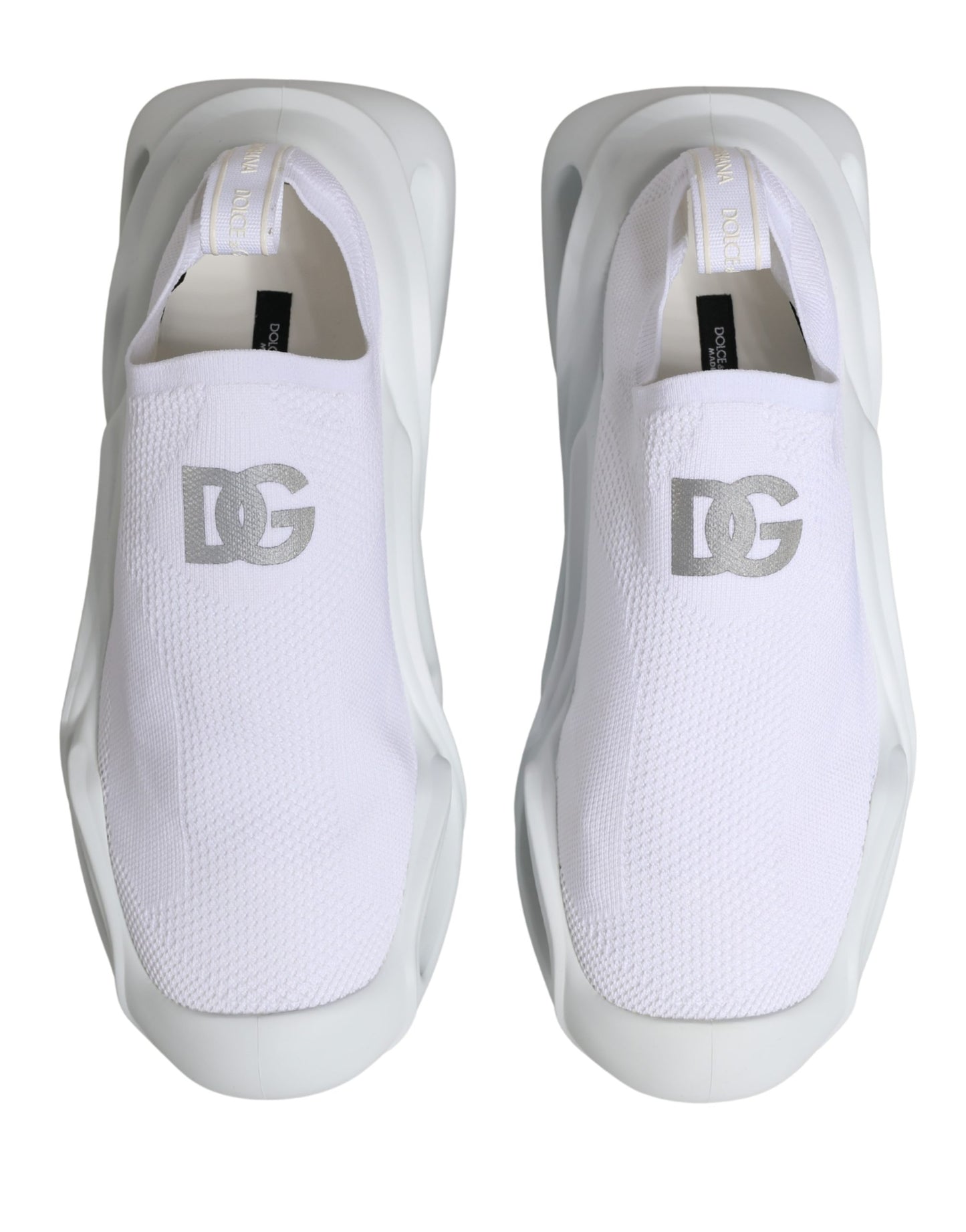 Dolce & Gabbana Weiß Slip On Wave Low Top Turnschuhe Schuhe