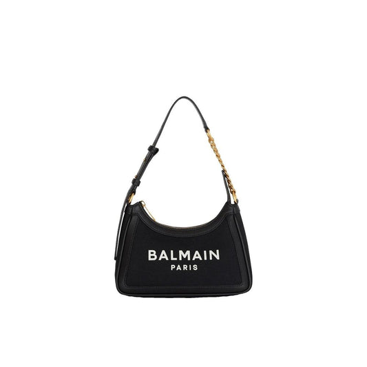 Balmain Schwarze Baumwoll-Umhängetasche