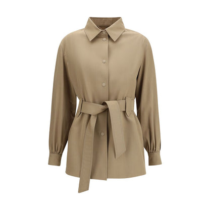 Max Mara Braune Lammwoll-Weste Aries Ärmellose Jacke