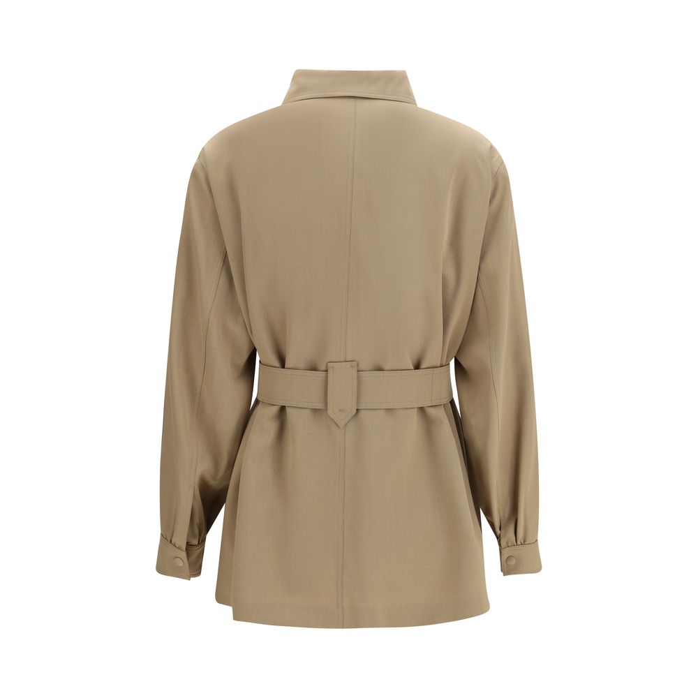 Max Mara Braune Lammwoll-Weste Aries Ärmellose Jacke