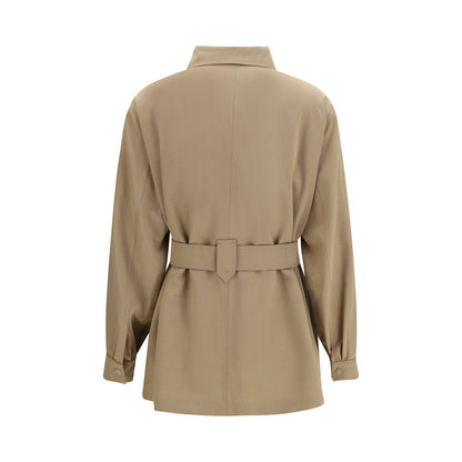 Max Mara Braune Lammwoll-Weste Aries Ärmellose Jacke